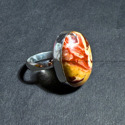 YELLOW PICASSO ROUND RING ( Creativity, Grounding, Transformation And Expression) image 2