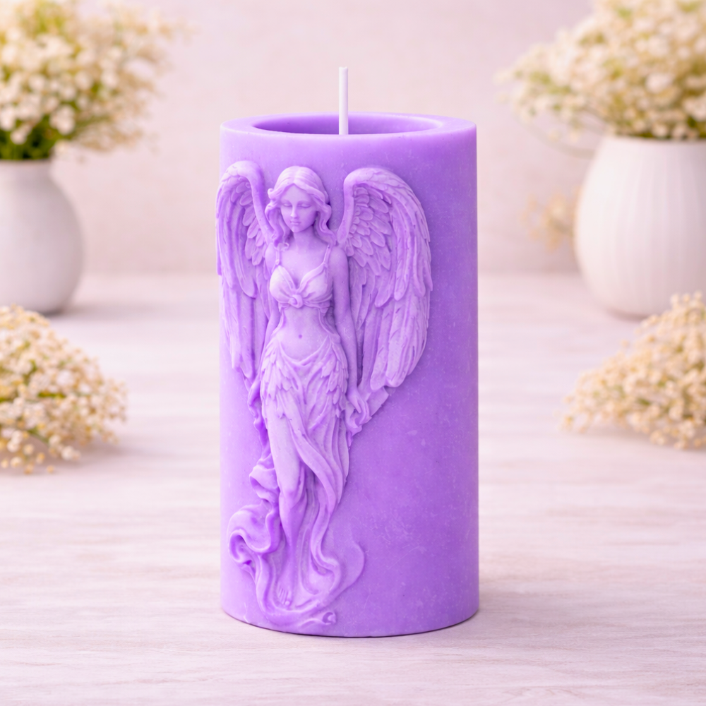 PILLAR ARCHANGEL RITUAL CANDLE (Made From Natural Beeswax) image 2