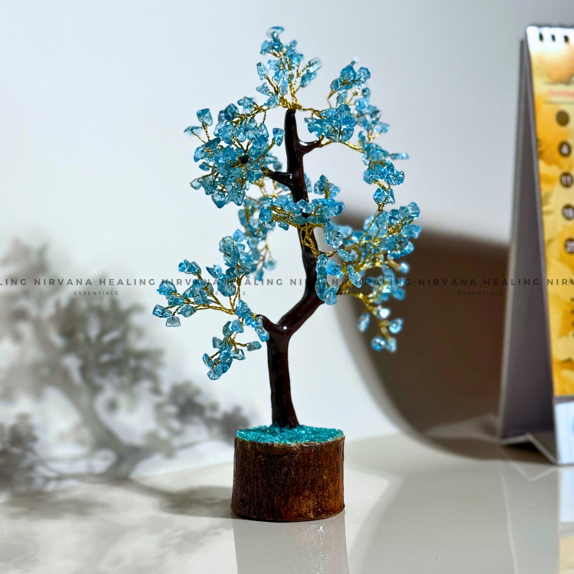 AQUAMARINE CRYSTAL TREE (BIG) Approx 300 Beads (Calm, Clarity, Courage And Emotional Healing) image 4