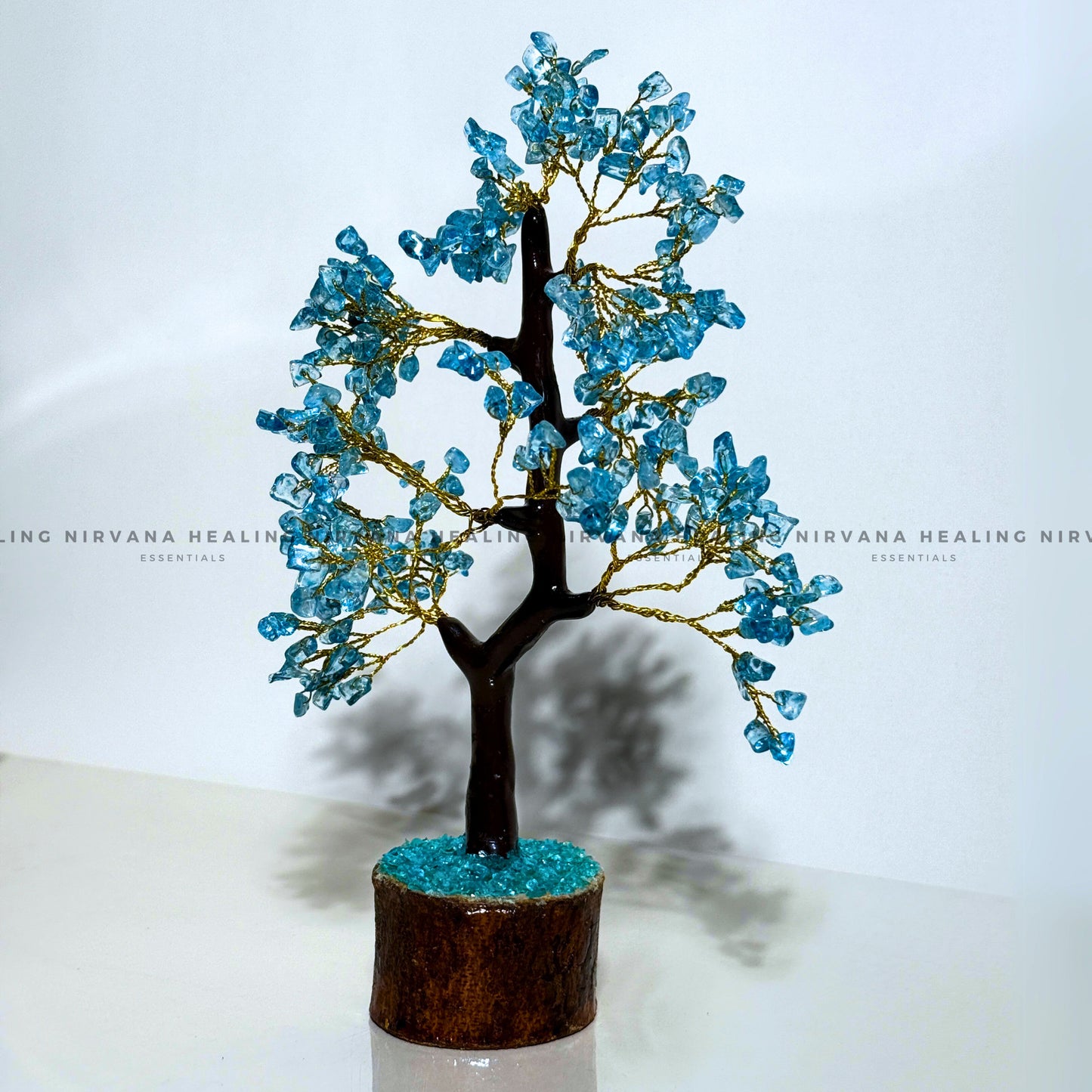 AQUAMARINE CRYSTAL TREE (BIG) Approx 300 Beads (Calm, Clarity, Courage And Emotional Healing) image 3