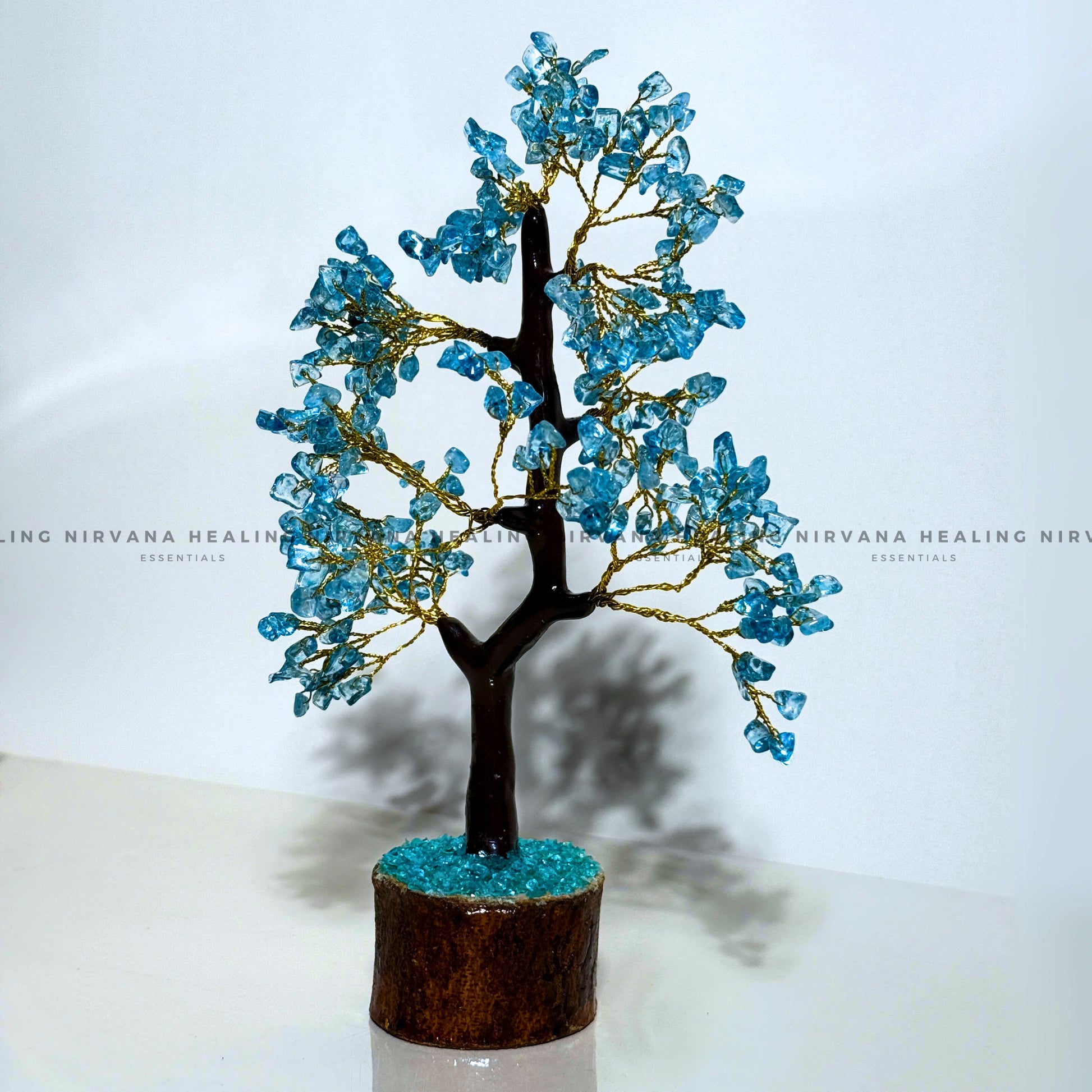AQUAMARINE CRYSTAL TREE (BIG) Approx 300 Beads (Calm, Clarity, Courage And Emotional Healing) image 3
