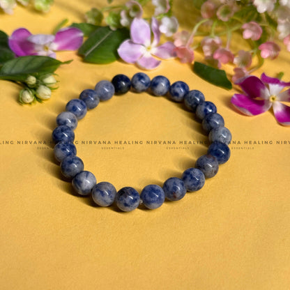 SODALITE ROUND BEADED BRACELET (Sodalite Creativity, Expression, Logic And Communication) image 0