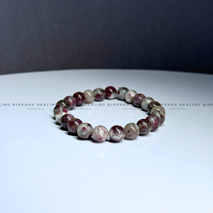 PINK TOURMALINE ROUND BEADED BRACELET (emotional healing, Compassion, Divine  Love And Forgiveness)   image 1