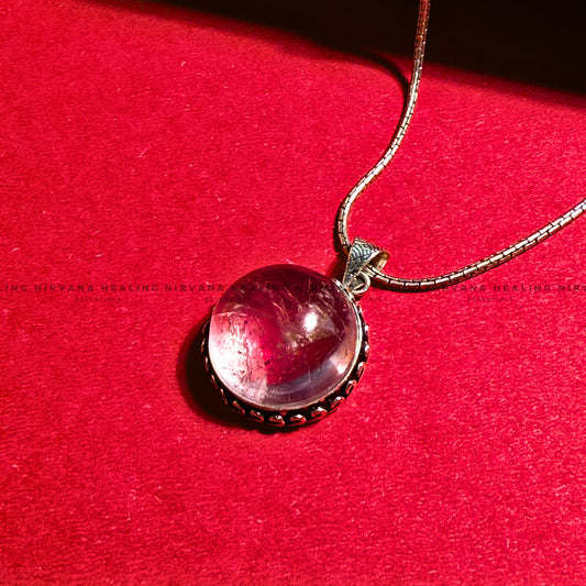 AURA QUARTZ ROUND PENDANT (Energy Amplifier, Aura Cleanser And Protection) image 1