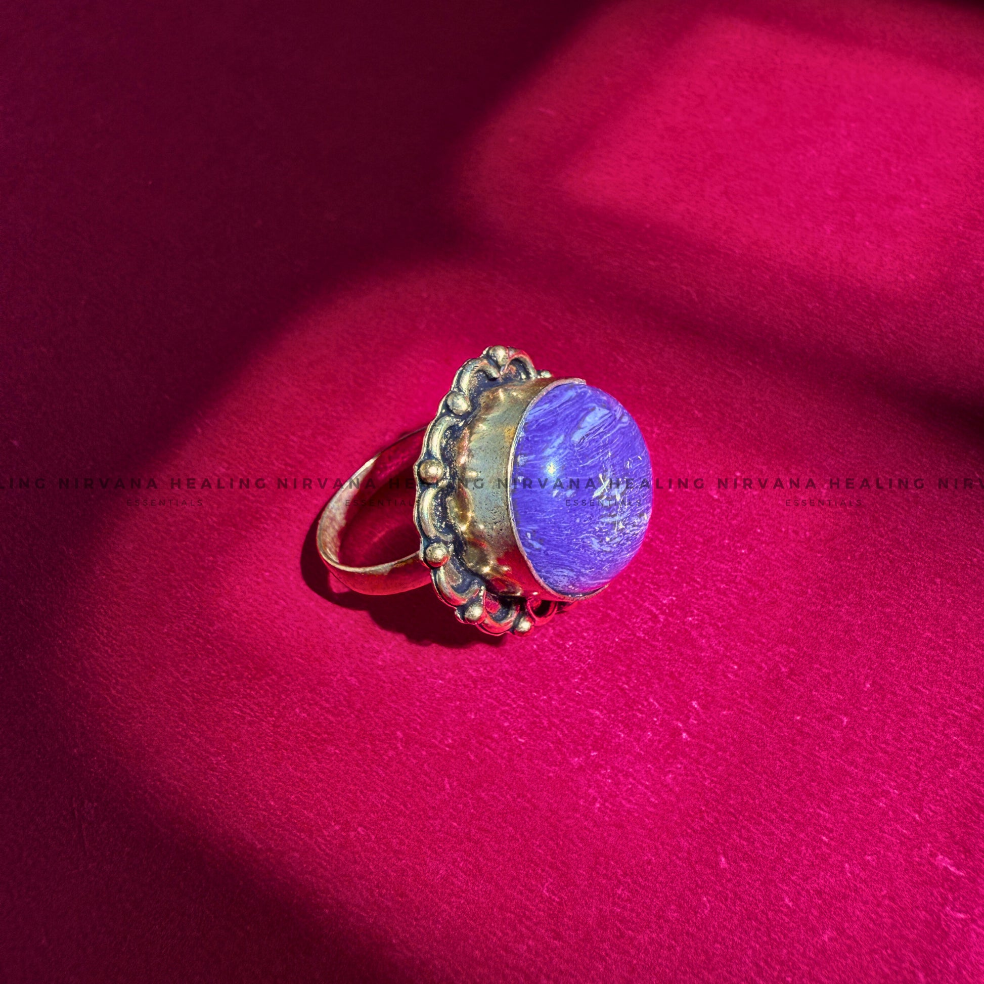 PURPLE JADE ROUND RING (Peace, Intuition And Spiritual Wisdom) image 4