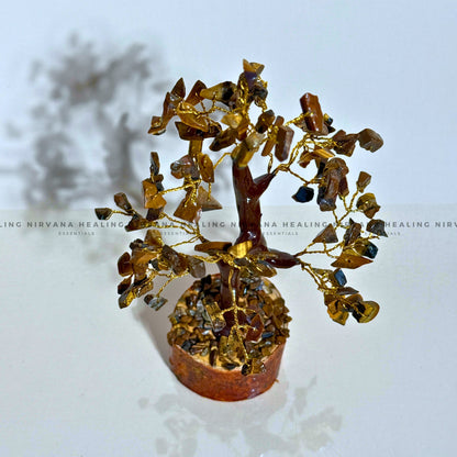 TIGER EYE CRYSTAL TREE Approx 100 Beads (Bold, Courage, Willpower And Strength). image 2