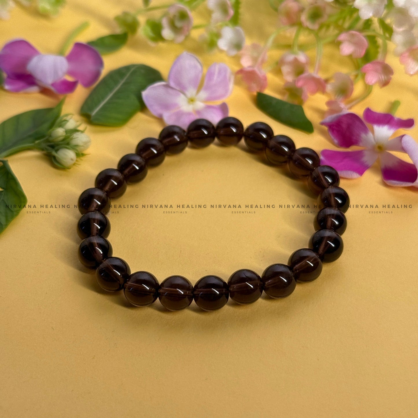 GARNET ROUND BEADED BRACELET (Commitment, Passion, Grounding, Courage) image 0