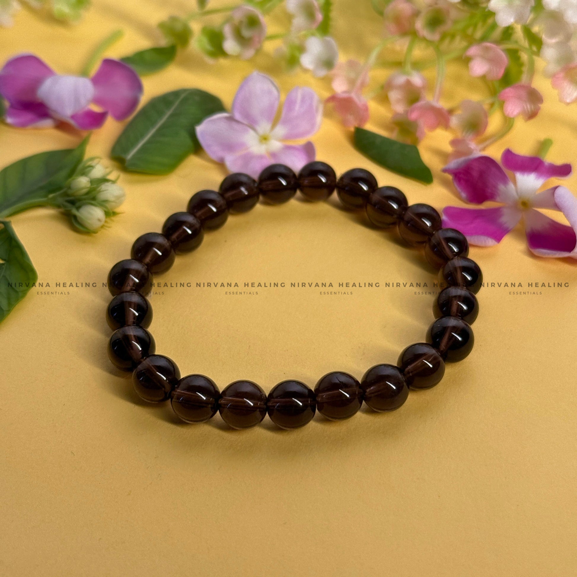 GARNET ROUND BEADED BRACELET (Commitment, Passion, Grounding, Courage) image 0
