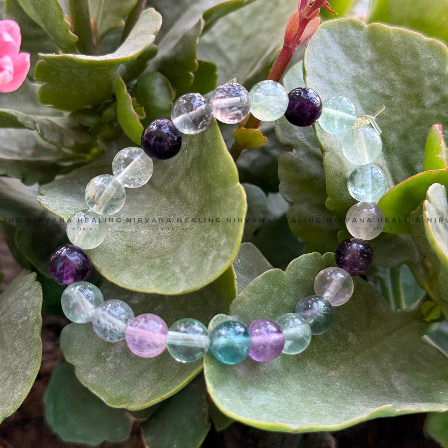 FLUORITE ROUND BEADED BRACELET (Concentration, Clarity, Memory And Studies). image 4