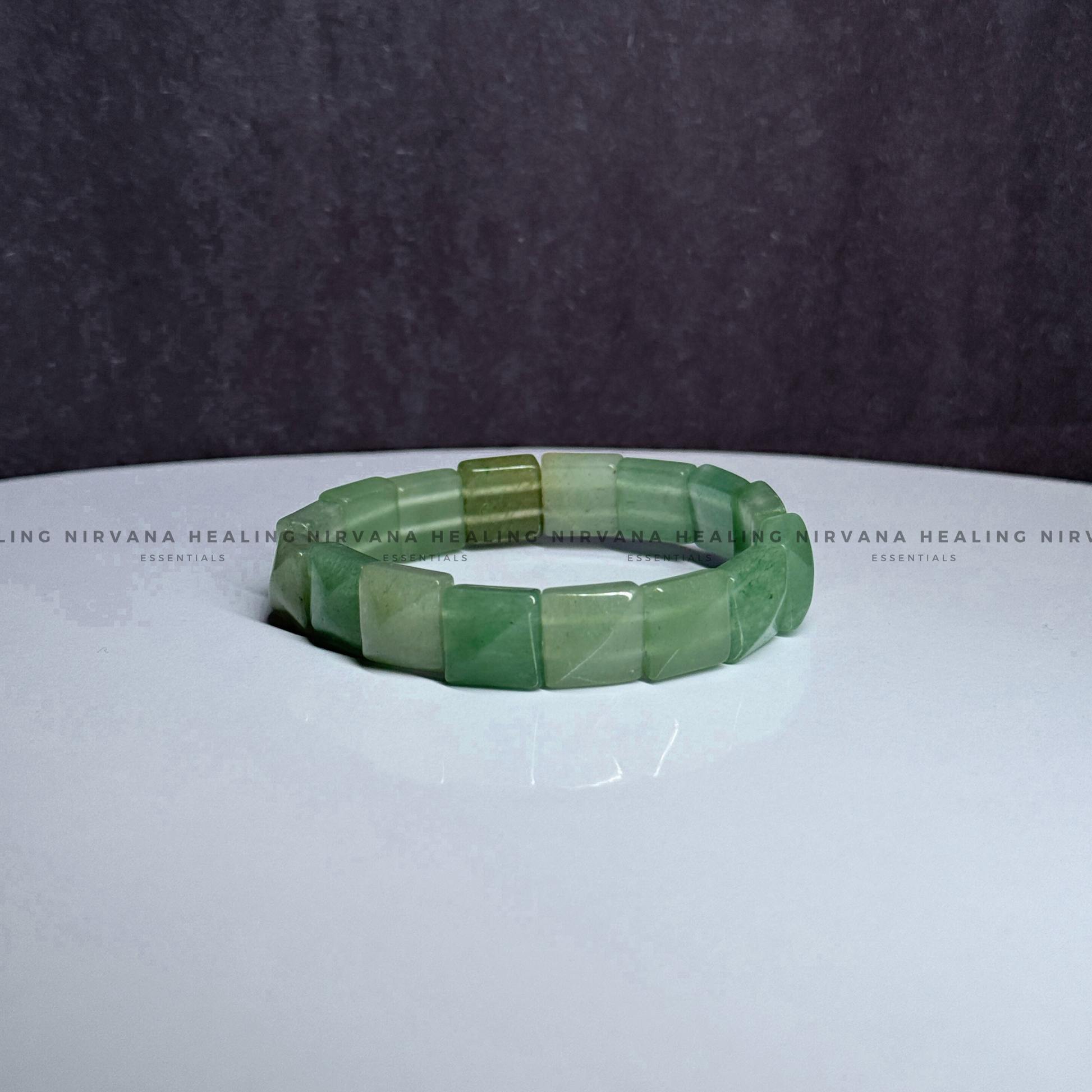 GREEN AVENTURINE PYRAMID BRACELET (Luck, Money, Abundance, Career And Growth). image 1