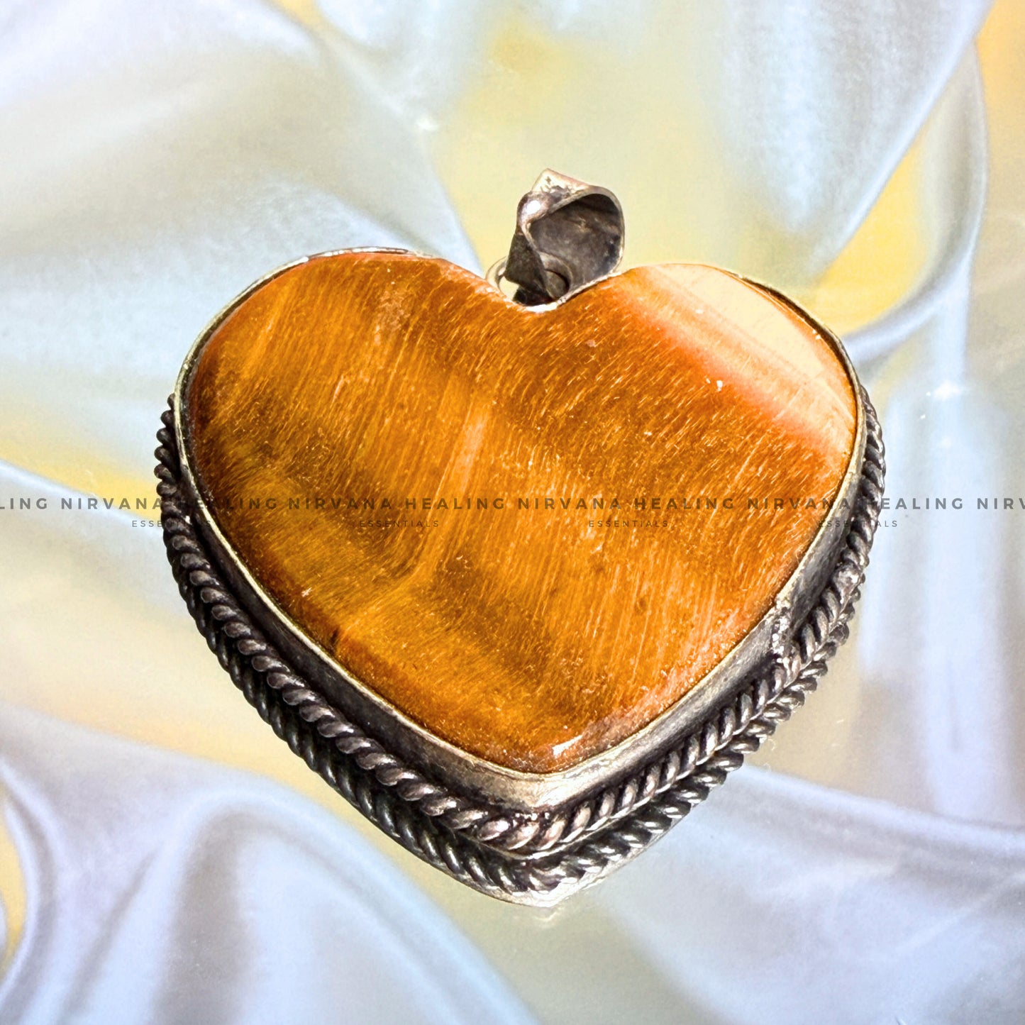 TIGER EYE HEART SHAPED PENDANT (Bold, Courage, Willpower And Strength). image 5
