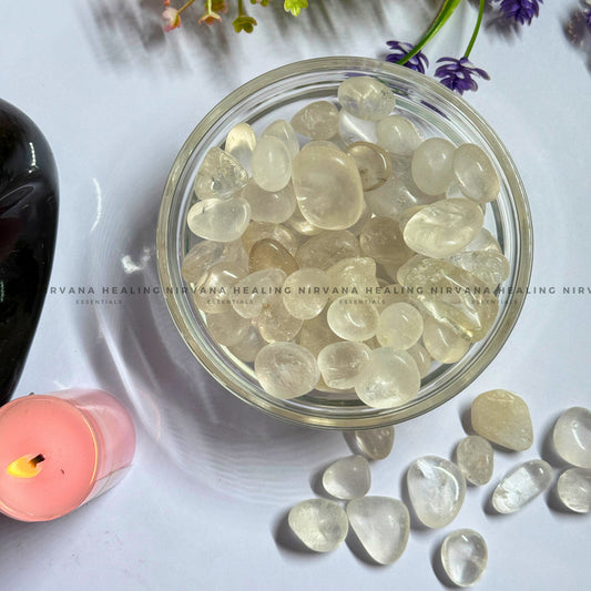 CLEAR QUARTZ TUMBLE STONES (Mental Clarity, Master Healer And Energy Amplifier).  image 0