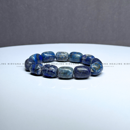 LAPIS LAZULI TUMBLE BRACELET (Communication, Truth, Ease Of Expression And Wisdom) image 1
