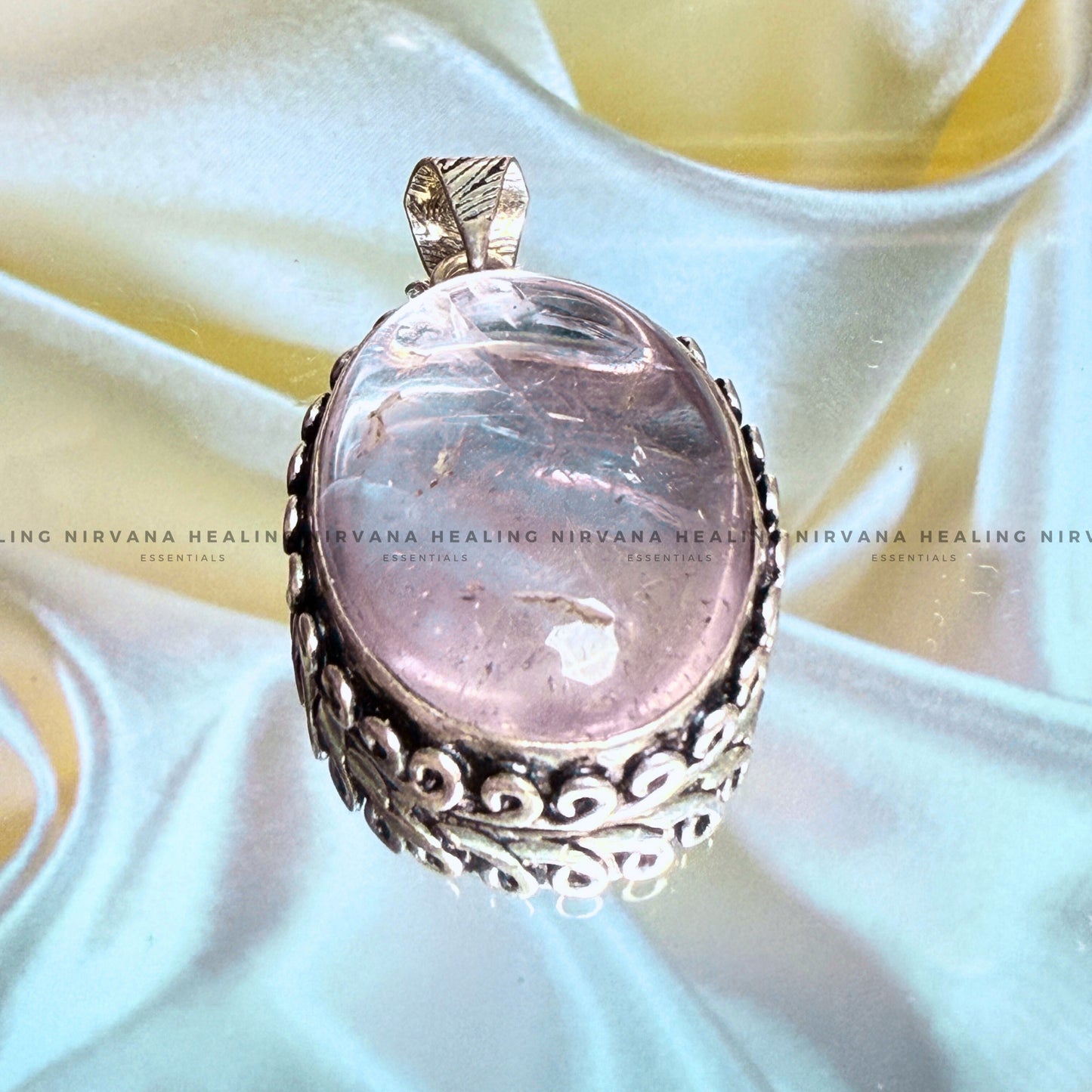 ROSE QUARTZ OVAL PENDANT (Love, Romance, Relationship And Emotion Balance) image 5