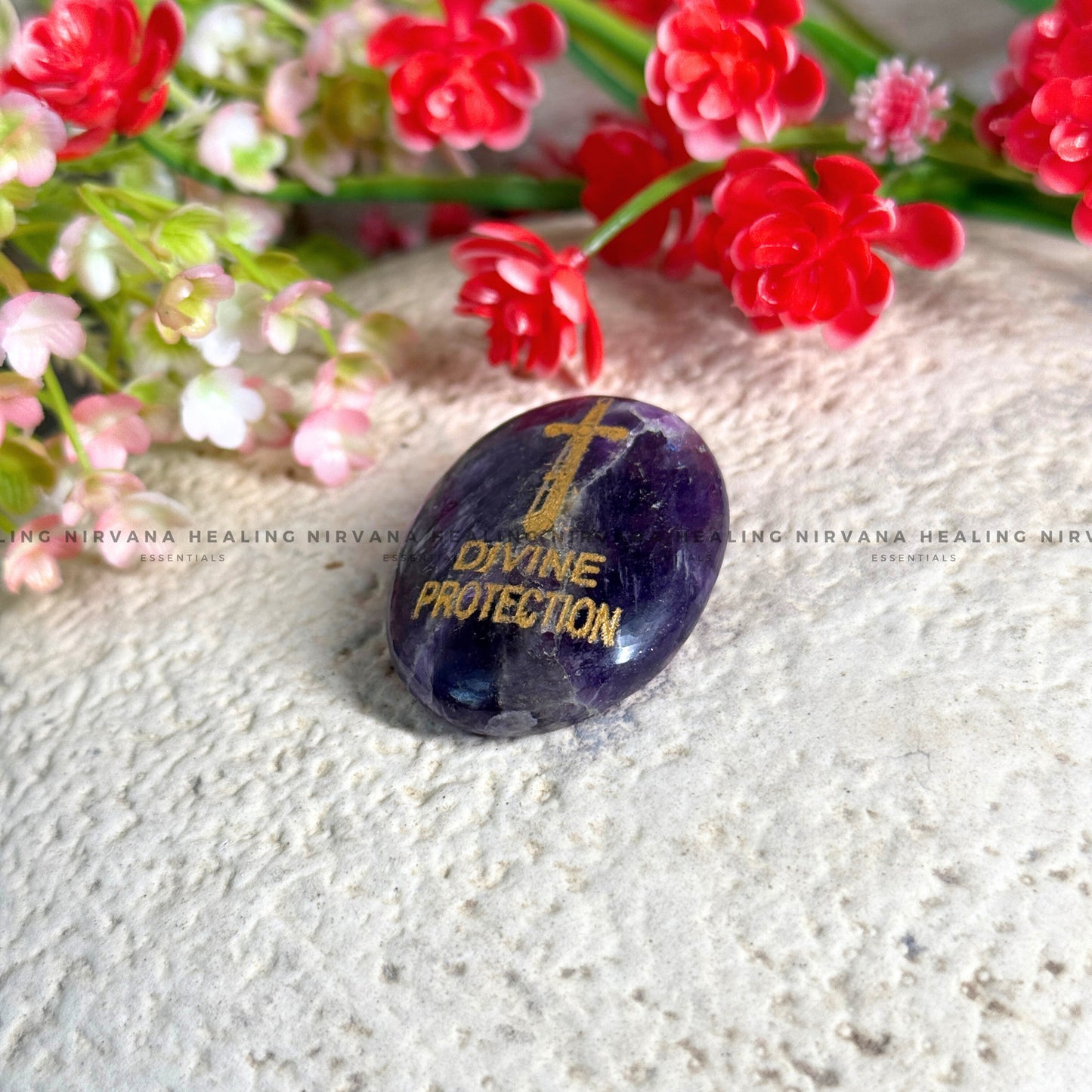 AMETHYST NATURAL PROTECTION ZIBU COIN (Meditation, Stress Reduction, Intuition And Manifestation) image 3