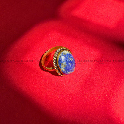 LAPIS LAZULI OVAL RING  (Communication, Truth, Ease Of Expression And Wisdom) image 2