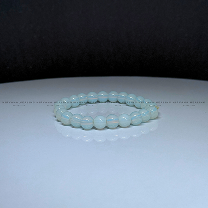 OPALITE ROUND BEADED BRACELET (Balance, Enhance Psychic Abilities, Serenity And Transformation) image 4