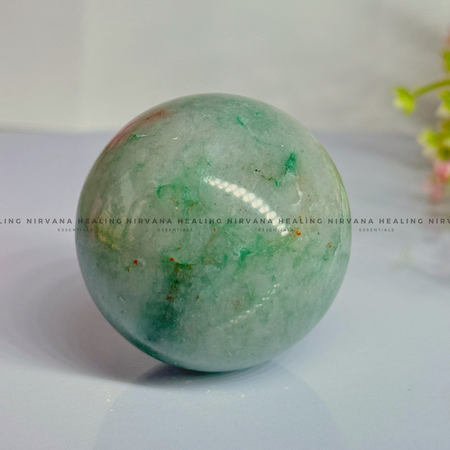 GREEN AVENTURINE SPHERE (Luck, Money, Abundance, Career And Growth). image 1