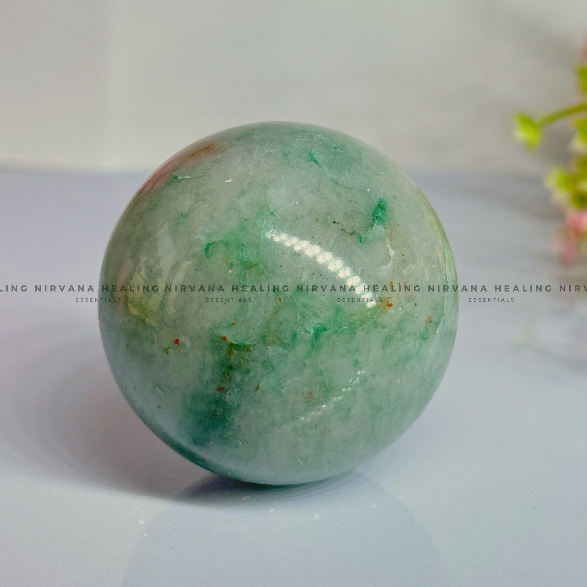 GREEN AVENTURINE SPHERE (Luck, Money, Abundance, Career And Growth). image 1