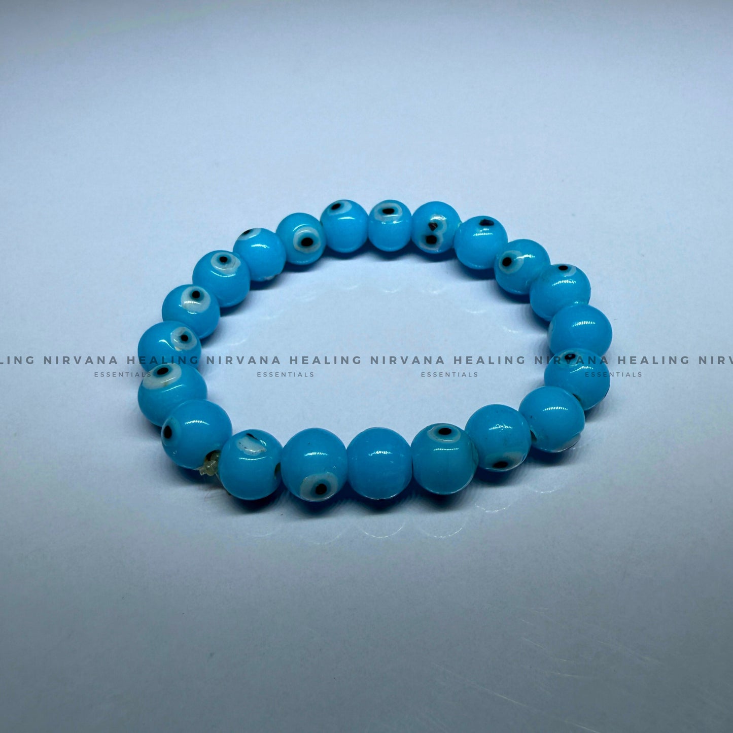 AASMANI EVIL EYE ROUND BEADED BRACELET (Calm, Protection And Spiritual Balance) image 2