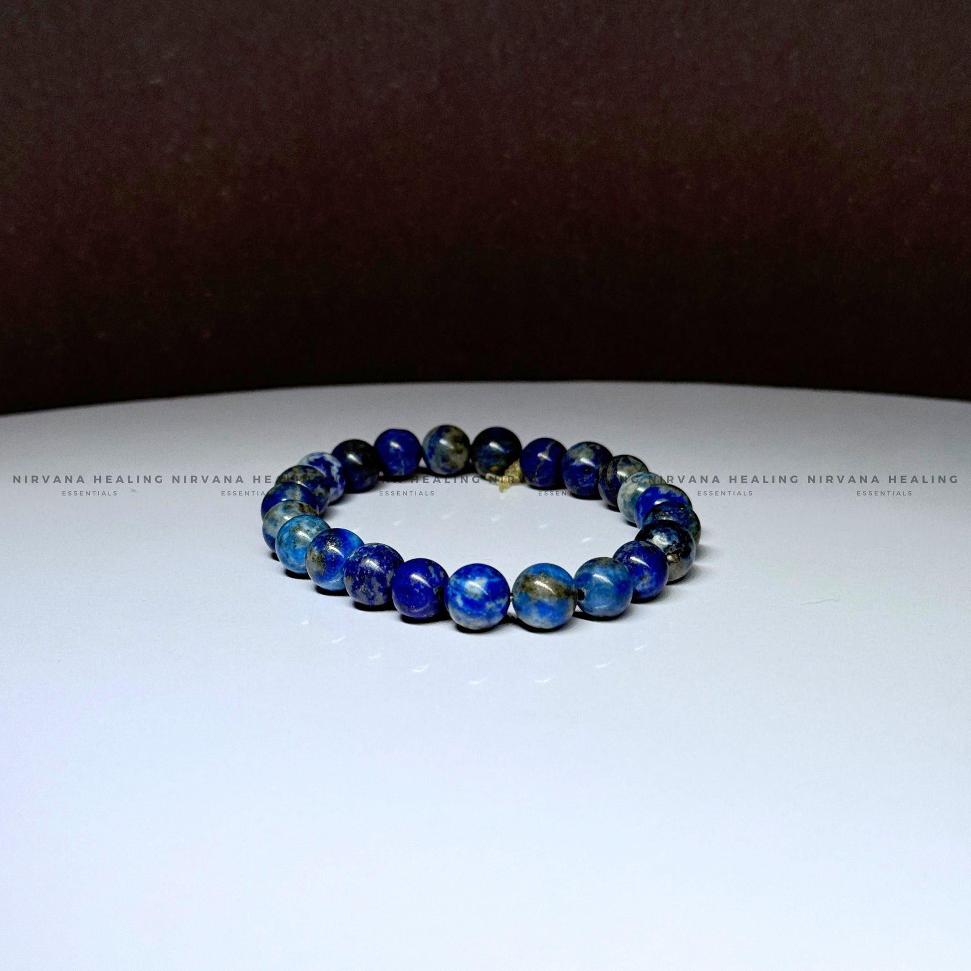 LAPIS LAZULI ROUND BEADED BRACELET (Communication, Truth, Ease Of Expression And Wisdom) image 1