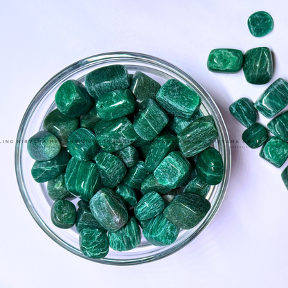 GREEN AVENTURINE JADE TUMBLE STONES (Luck, Money, Abundance, Career And Growth). image 1