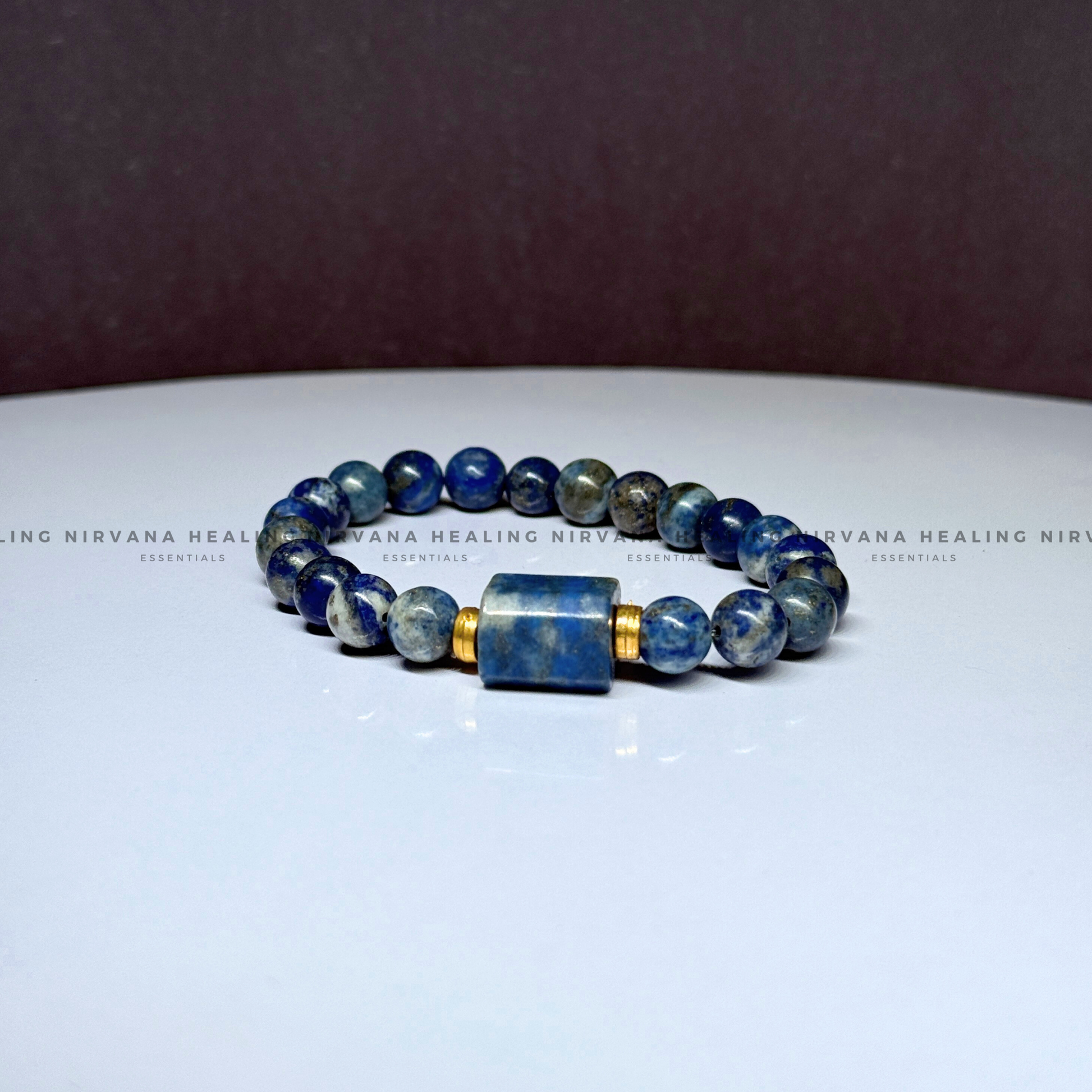 LAPIS LAZULI WITH TUMBLE BRACELET (Communication, Truth, Ease Of Expression And Wisdom) image 3