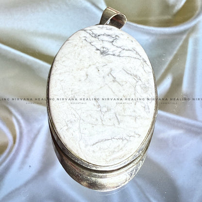 HOWLITE OVAL PENDANT (Peace, Sleep, Patience And Spiritual Awakening) image 7