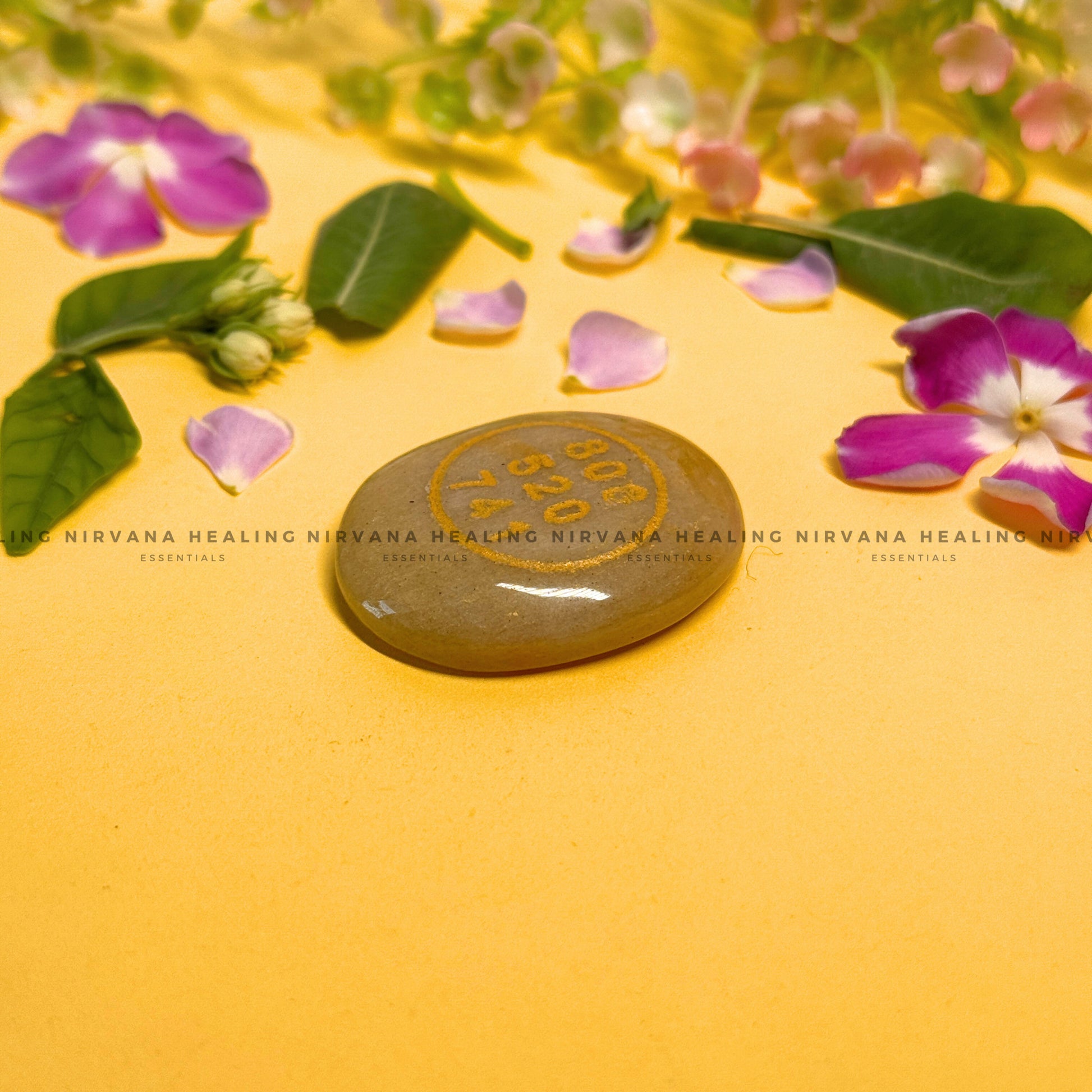 YELLOW AVENTURINE ABUNDANCE ZIBU COIN (Joy, Leadership And Empowerment). image 1