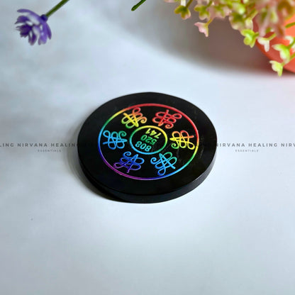 BLACK TOURMALINE ABUNDANCE CHARGING PLATE (Protection, Grounding, Shielding And Growth) image 3