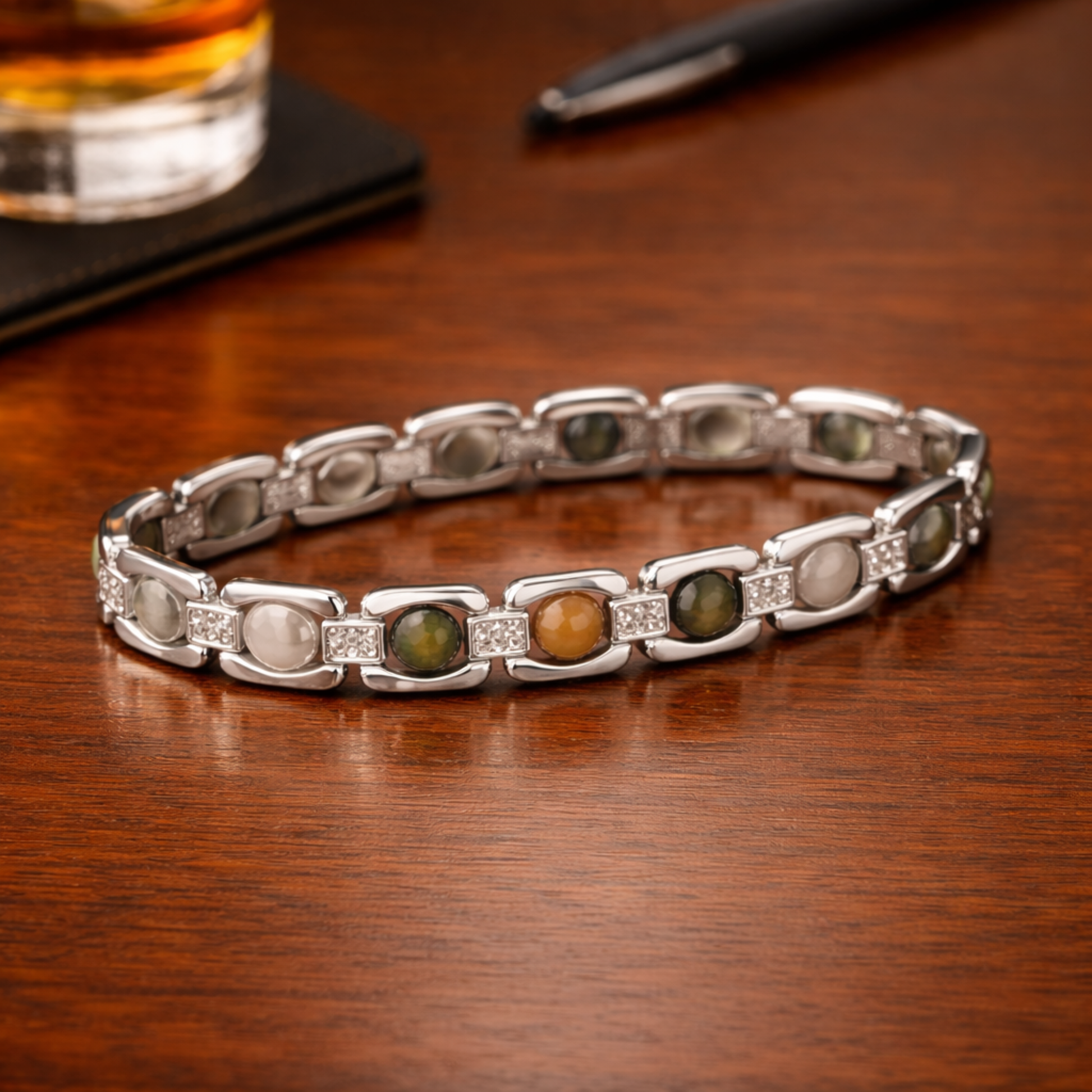 METAL DHAN YOG BRACELET – SILVER image 3