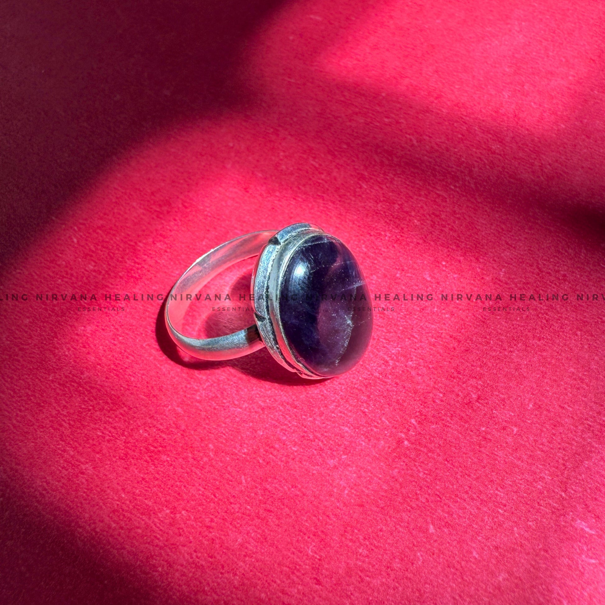 AMETHYST OVAL RING (Meditation, Stress Reduction, Intuition and Manifestation) image 2