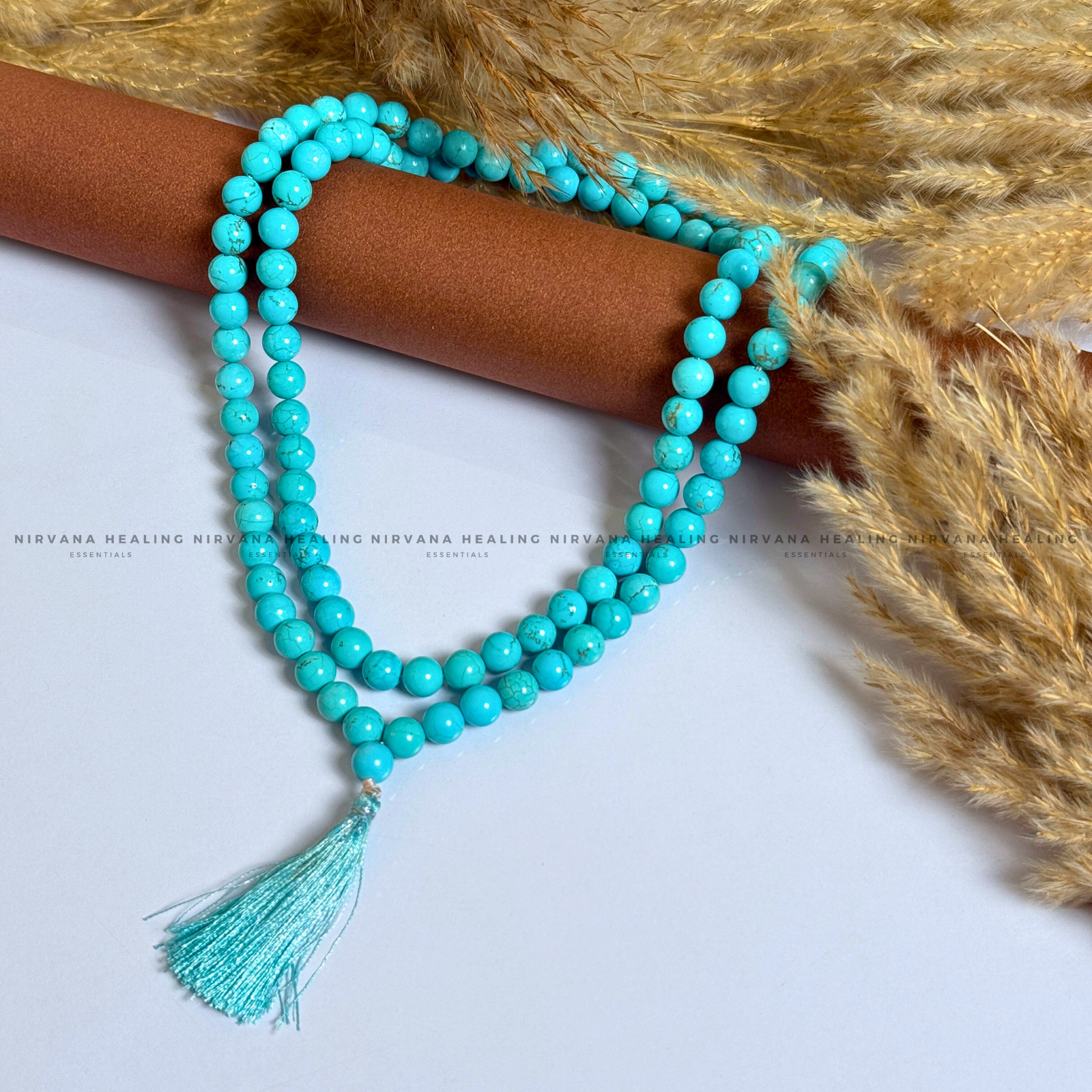 TURQUOISE FIROZA MALA (Divine Protection, Psycho Gifts, Healing, Wisdom And Truth) image 0