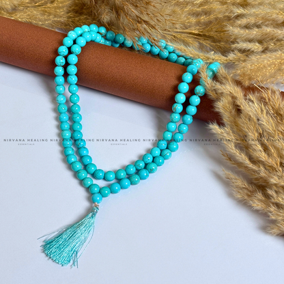 TURQUOISE FIROZA MALA (Divine Protection, Psycho Gifts, Healing, Wisdom And Truth) image 0