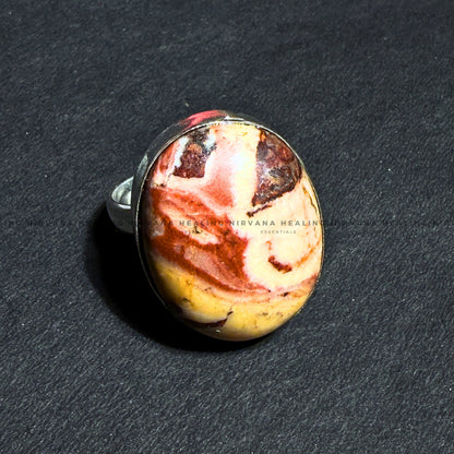 YELLOW PICASSO ROUND RING ( Creativity, Grounding, Transformation And Expression) image 3