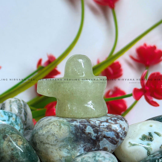 GREEN JADE SHIVLING (1 Inch) (Luck, Harmony, Peace And Abundance) image 1