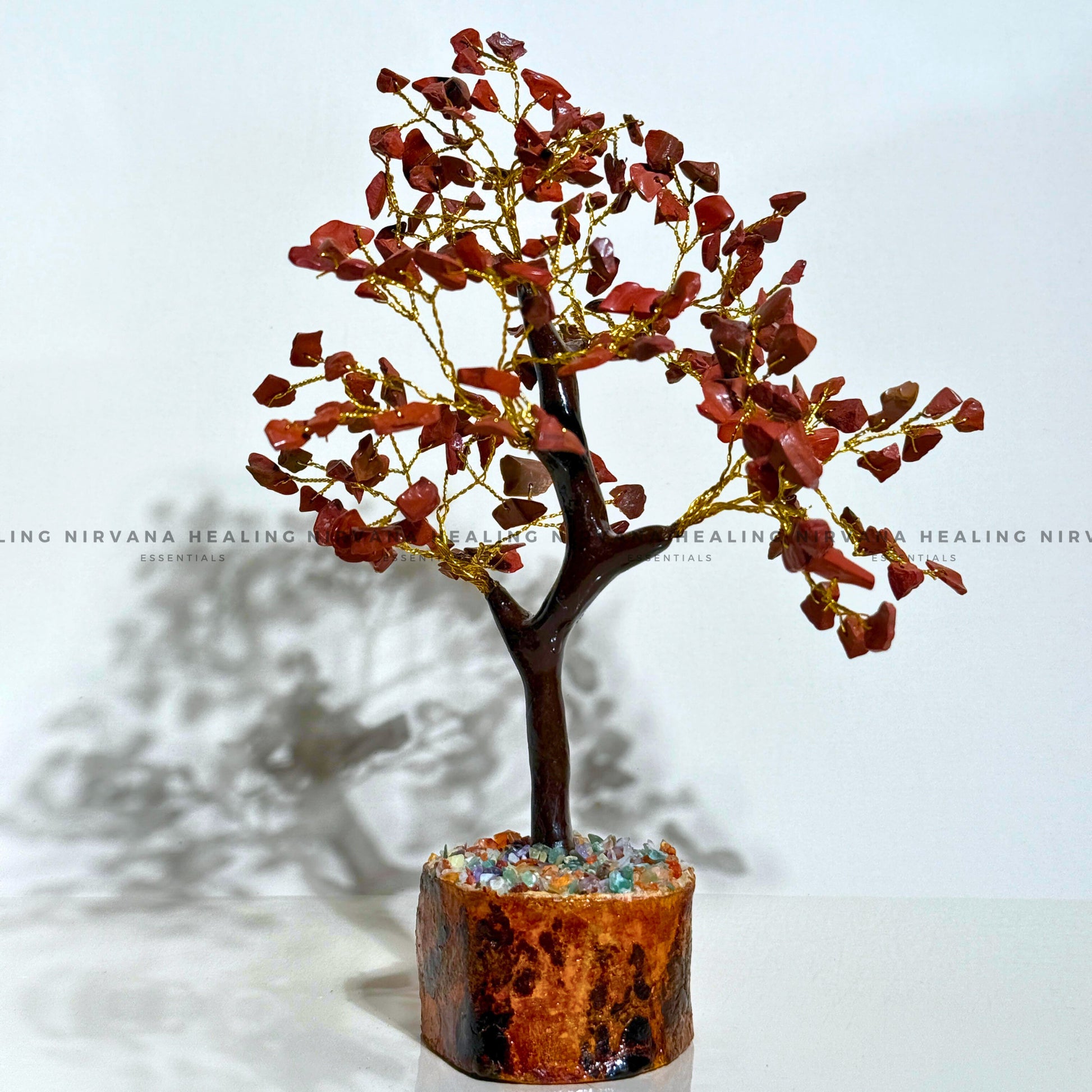 RED JASPER CRYSTAL TREE Approx 200 beads (Immunity, Strength, Health and Pain Relief) image 0