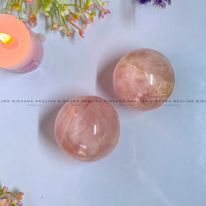 ROSE QUARTZ SPHERE (Love, Romance, Relationship, Emotion And Balance) image 1