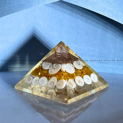 CITRINE WITH GOMTI CHAKRA PYRAMID (Abundance, Creativity, Success And Confidence) image 6