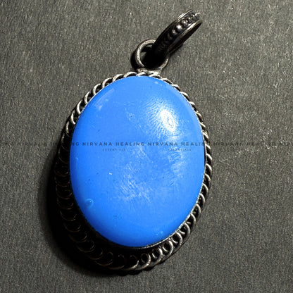 BLUE JADE STONE CRYSTAL PENDANT (Peace,Wisdom,Calm & Serenity) image 7