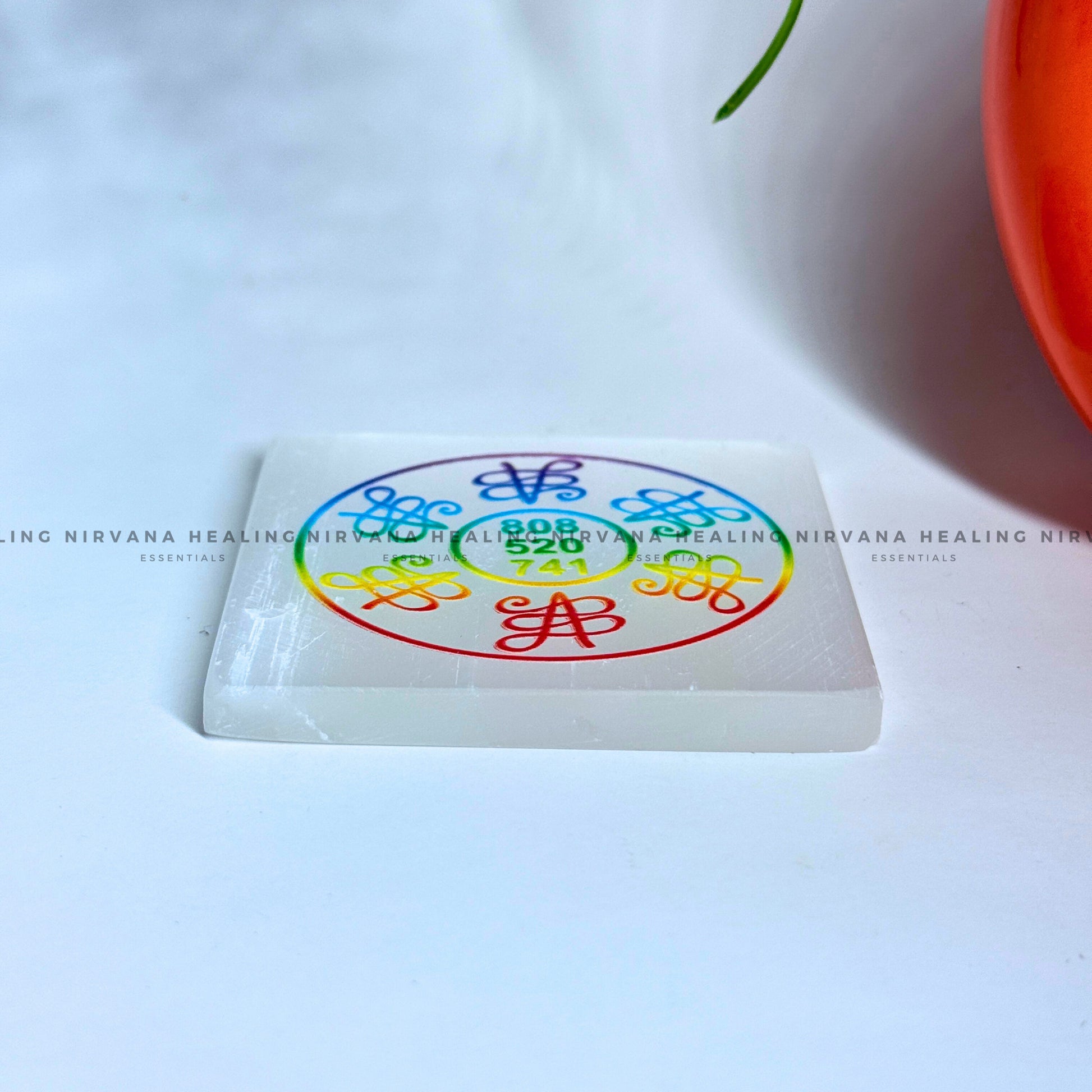 SELENITE ABUNDANCE ZIBU COLOUR CHARGING PLATE (Aura Cleansing ,Charging, Cleansing And Purification). image 2