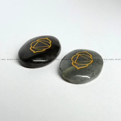 THIRD EYE CHAKRA BLUE APATITE ZIBU COIN (Goal Setting, Motivation, Manifestation And Communication).  image 3