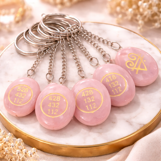 ROSE QUARTZ ZIBU KEYCHAIN - Love, Emotional Healing & Gentle Energy image 0