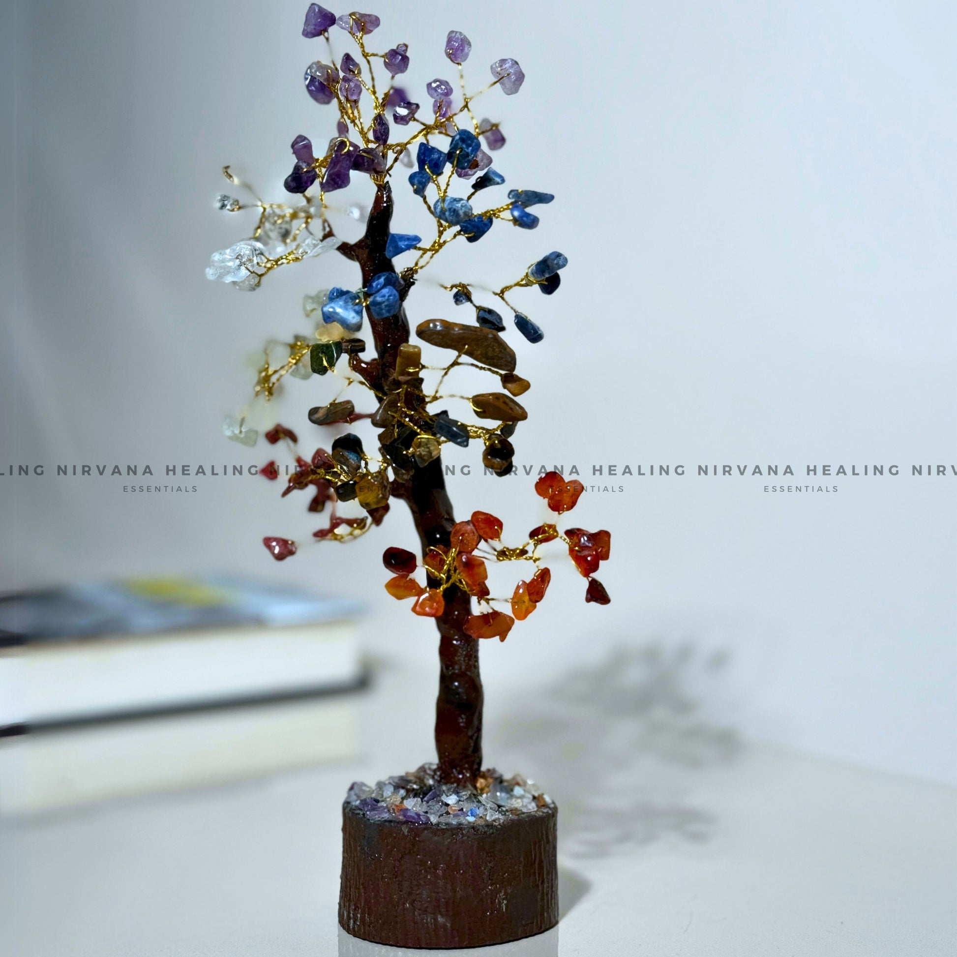 7 CHAKRAS CRYSTAL TREE (SMALL) Approx 100 Beads (Balance, Harmony, Prosperity, Positive Energy) image 3