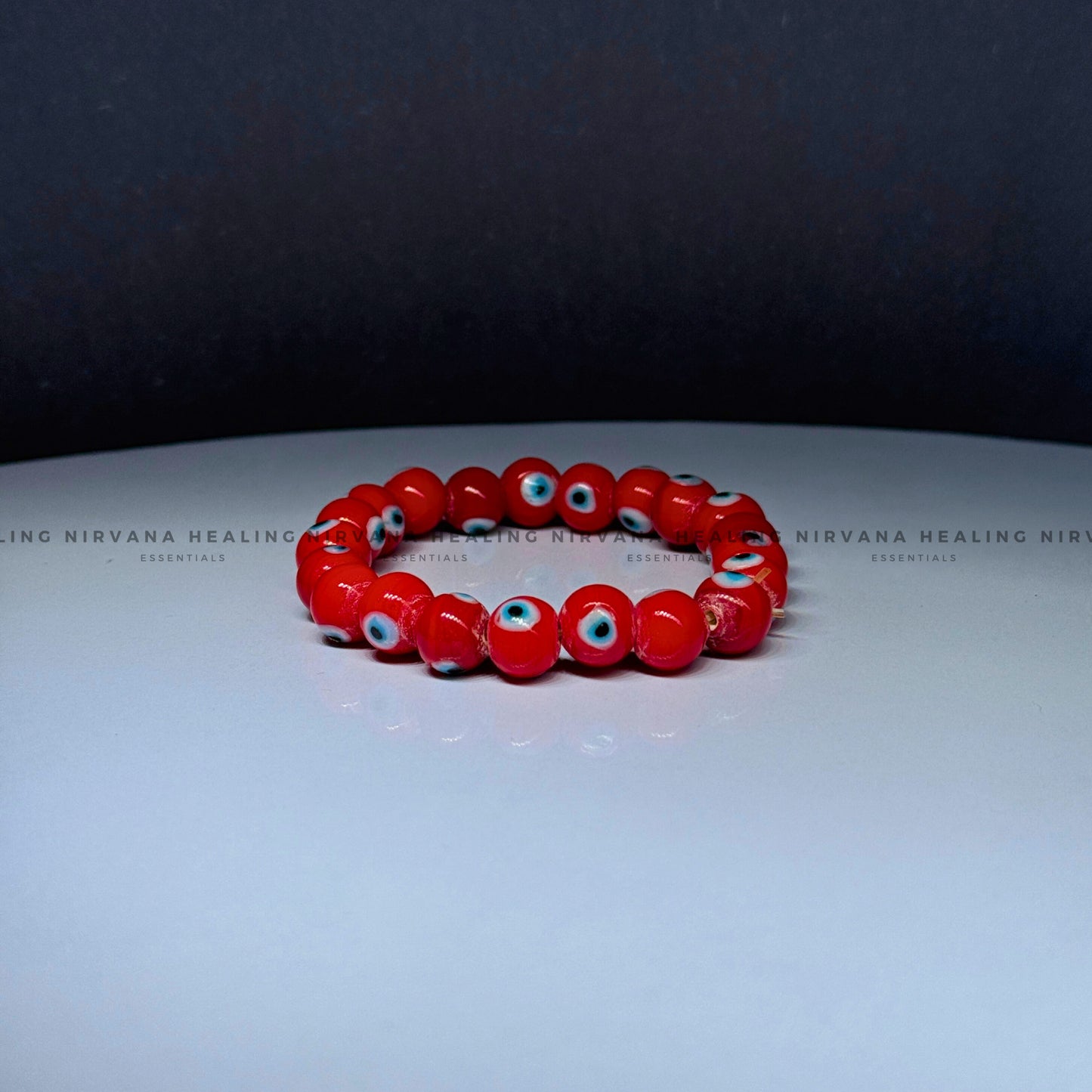 RED EVIL EYE ROUND BEADED BRACELET (Ward Off Negativity, Envy And Harmful Intentions) image 1
