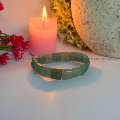 GREEN AVENTURINE PYRAMID BRACELET (Luck, Money, Abundance, Career And Growth). image 3