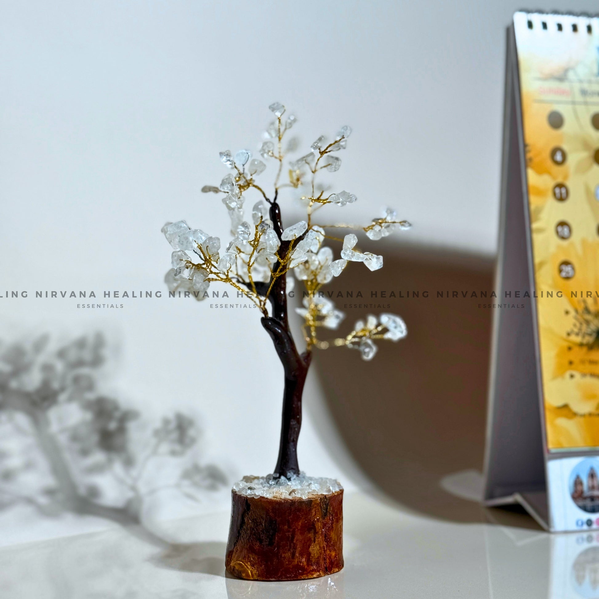 CLEAR QUARTZ CRYSTAL TREE (SMALL)Approx 100 Beads  (Mental Clarity, Master Healer And Energy Amplifier).  image 4