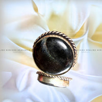 Hakik Sulemani Black Round Ring