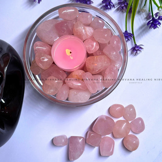 ROSE QUARTZ TUMBLE HEALING STONE (Love, Romance, Relationship, Emotion And Balance) image 0