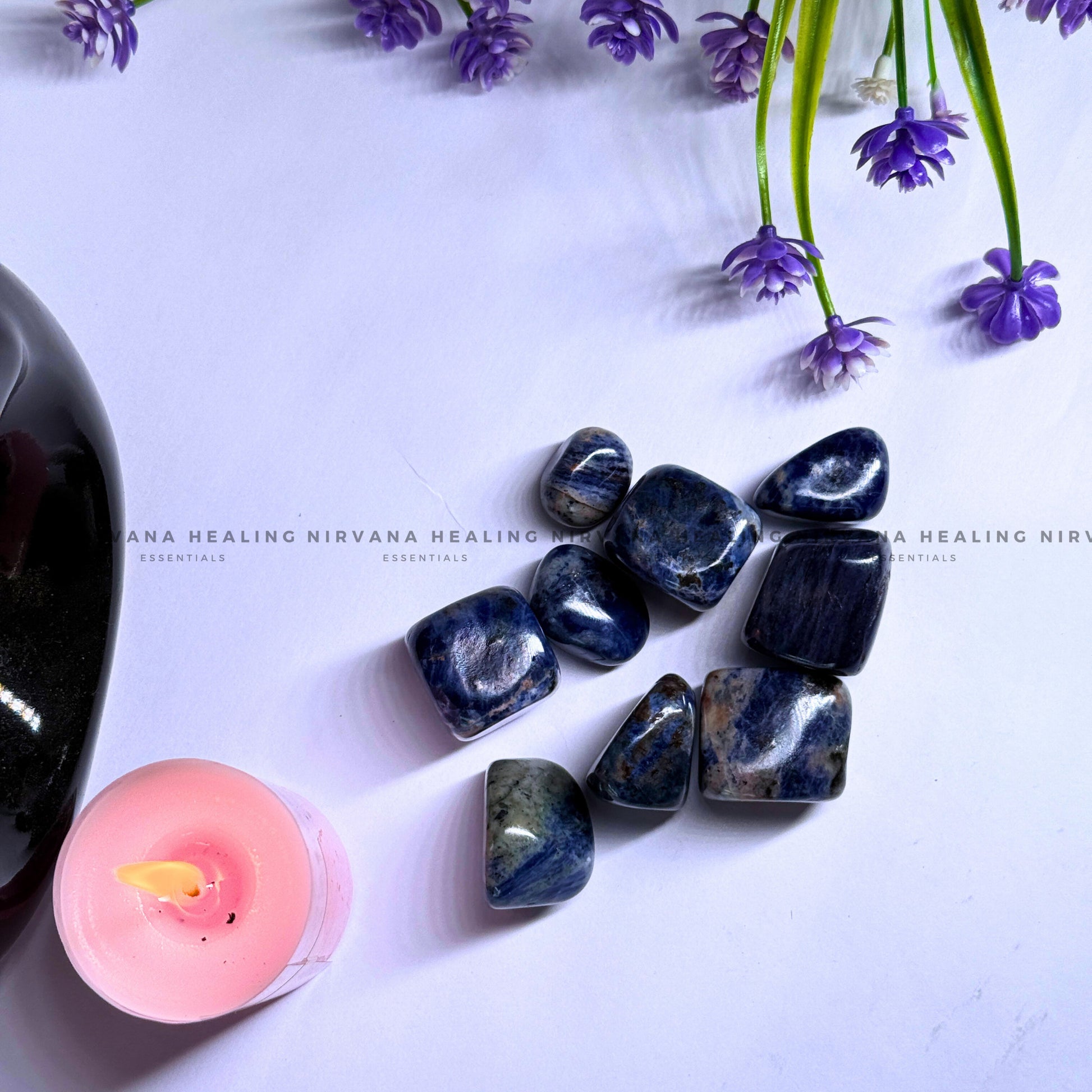 SODALITE TUMBLE HEALING STONE (Sodalite Creativity, Expression, Logic And Communication) image 4
